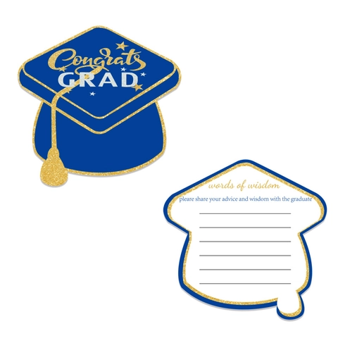 Graduation Cap Shaped Advice Cards Congrats Grad Mortarboard Wisdom Message Cards For Graduation Party Decorations School Ceremony
