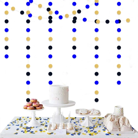 2026 Graduation Season Round Paper Garland Glitter Circle Dots Hanging Streamers For Party Decorations Classroom Backdrop Decor