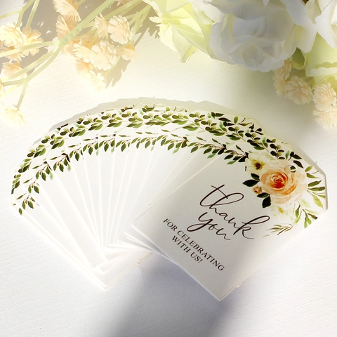 Florale Dankeschön Geschenkanhänger Aus Karton Für Hochzeitsfeier Geschenkverpackung Dekoration Aquarell Rosenmuster Elegant