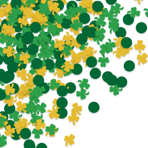 Confettis De La Saint Patrick Trèfle Vert Chapeau Lucky Fer À Cheval Décoration De Table Fête Paillettes Papier Brillant