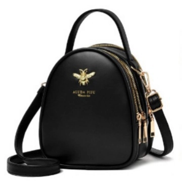 Mini Borsa A Tracolla Donna Pelle PU Decorazione Ape Scomparti Multipli Borsa Mano Versatile Elegante Quotidiana