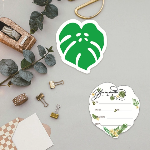 Cartes d'Invitation de Fête Tropicale d'Été Ananas Feuille de Monstera Luau Aloha Anniversaire Mariage Invitations