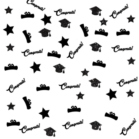 Glitter Graduation Confetti Table Scatter Mortarboard Star Scroll Congrats Decor For Graduation Party Banquet Ceremony