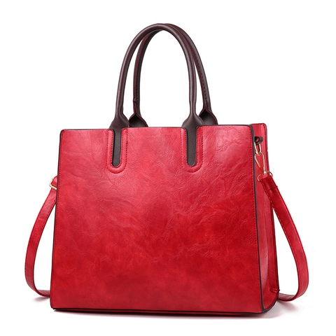 Retro PU Leder Tragetasche Für Damen Große Kapazität Business Pendeln Handtasche Mit Abnehmbarem Schultergurt Arbeitstasche