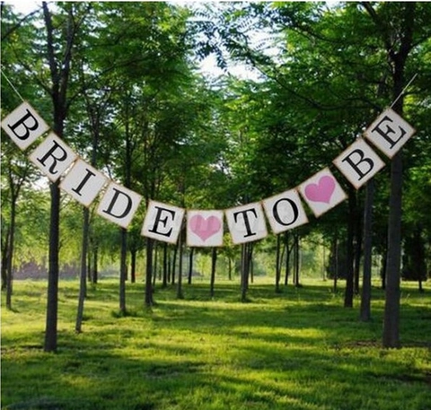 Bride To Be Banner Paper Gold Edged Garland For Bachelorette Party Bridal Shower Wedding Venue Decorations Photo Props