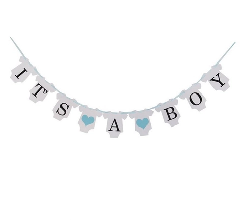 Banner Baby Shower Carta Forma Di Pagliaccetto Ghirlanda Rivelazione Genere Decorazione Festa Compleanno Accessorio Fotografico