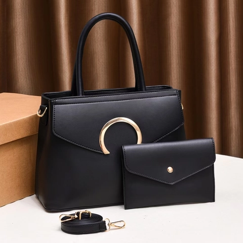 Women Handbag And Envelope Clutch PU Leather Large Capacity Tote Bag With Removable Shoulder Strap Elegant Fashion