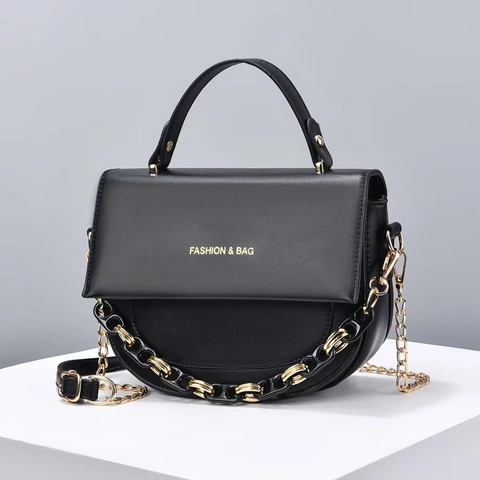 Bolso de Silla de Cuarzo de PU para Mujer Bolso Bandolera Pequeño Cadena Decorativa Hebilla Magnética Bolso Cuadrado a Juego Diario