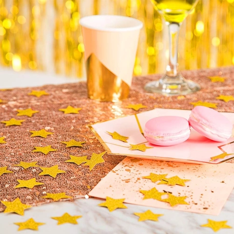 Confeti de Estrella con Purpurina Decoración de Mesa para Boda Cumpleaños Fiesta Decoración de Atmósfera Formas de Estrella