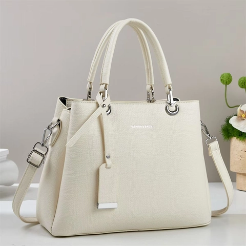 Damen Handtasche PU Leder Litschimuster Große Kapazität Pendler Tote Umhängetasche Modetasche Reißverschluss Für Damen