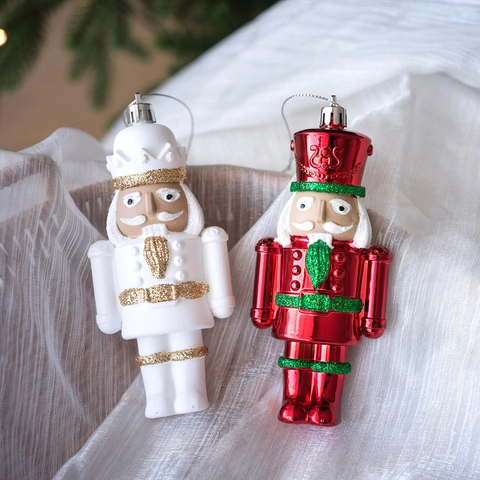 Schiaccianoci Soldato Decorazioni Per Albero Di Natale Figurina Di Soldato Glitterato Addobbi Pendenti Per Feste Casa