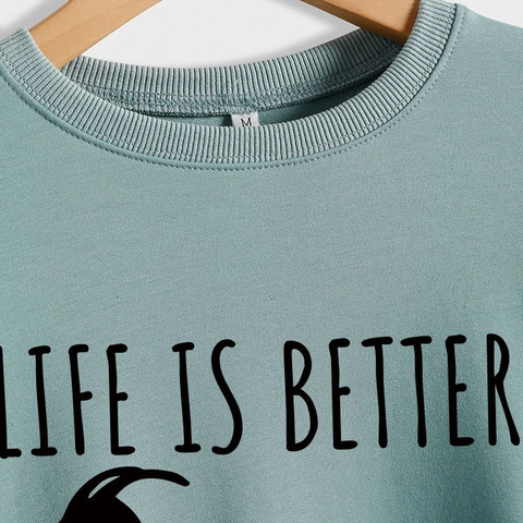 Women Sweatshirt Crewneck Long Sleeve Goat Print Life Is Better With Goats Loose Fit Pullover Casual Top