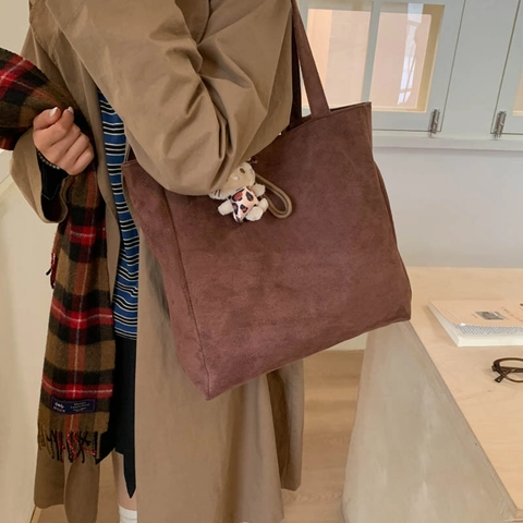 Minimalistische PU Leer Grote Capaciteit Tote Bag Voor Vrouwen Herfst Winter Mode Casual Schoudertas Handtas