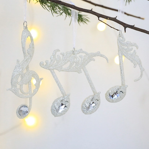 Ornamenti Appesi Per Albero Di Natale Con Glitter Bianco Plastica Angelo Pupazzo Di Neve Stella Decorazione Festa