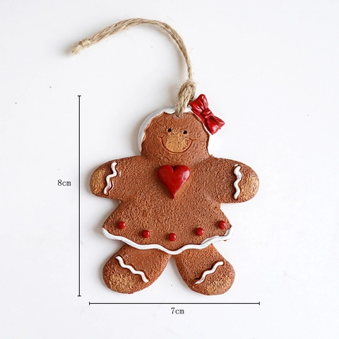 Hars Peperkoekmannetje Kerstboom Hangende Ornamenten Cartoon Feestelijke Kerstmis Feest Huis Vakantie Decoratie Cadeau Verschillende Stijlen