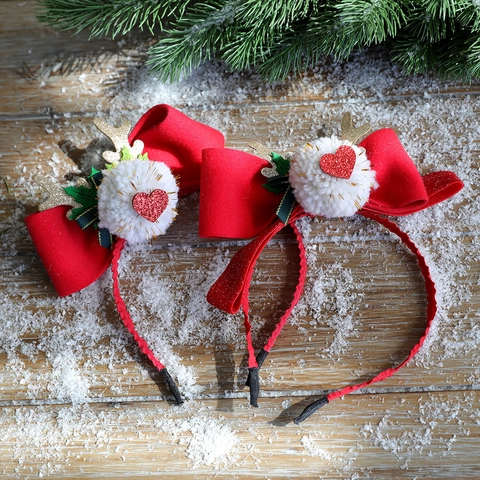 Kerst Rendier Gewei Hoofdband Pluche Strik Pailletten Vakantie Feest Haaraccessoires Kerstmis Rendiergewei Voor Vrouwen Kinderen