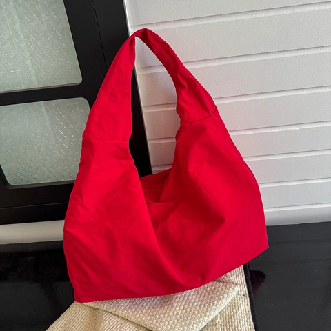 Women Large Capacity Tote Bag Urban Minimalist Fabric Hobo Shoulder Bag Casual Versatile Commuter Slouchy Crossbody Bag Large Satchel Handbag
