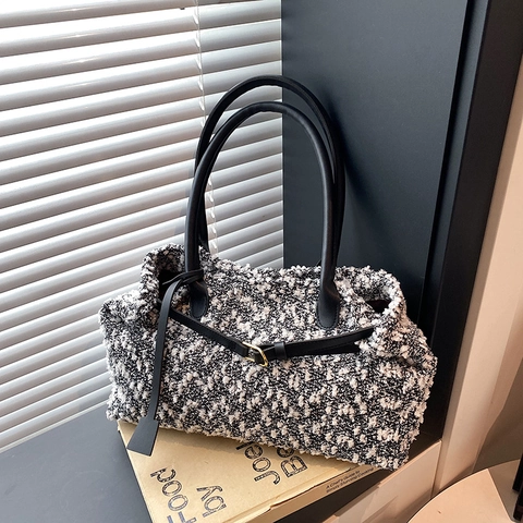 Bolso Tote Retro con Textura Mate para Mujer Urbano Simple de Piel Sintética Bolso de Hombro Gran Capacidad Color Sólido Casual