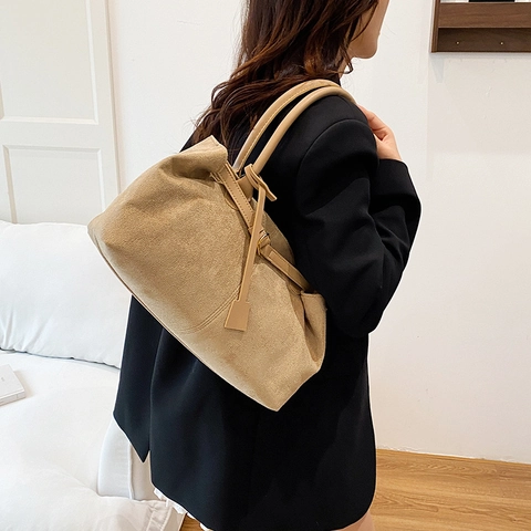 Bolso Tote Retro con Textura Mate para Mujer Urbano Simple de Piel Sintética Bolso de Hombro Gran Capacidad Color Sólido Casual