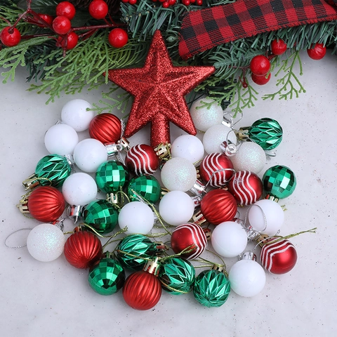 Juego de Bolas de Adorno Navideño de Acrílico Bolas Colgantes Irrompibles Con Estrella de Copa de Árbol Para Decoración de Fiesta de Navidad
