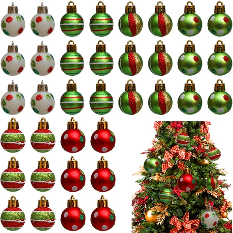Palline di Natale Dipinte in Plastica Glitterate Palline Appese per Decorazione Festiva di Capodanno Casa Festa Albero di Natale