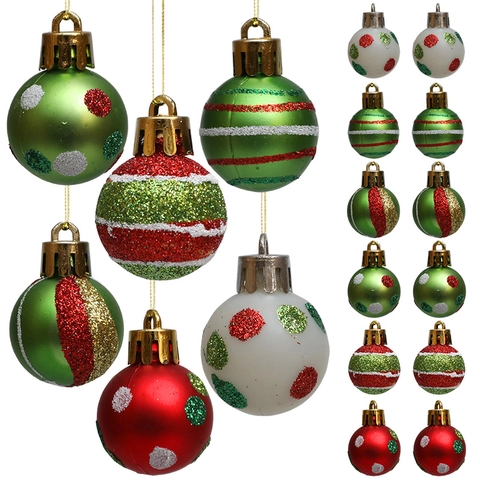 Palline di Natale Dipinte in Plastica Glitterate Palline Appese per Decorazione Festiva di Capodanno Casa Festa Albero di Natale