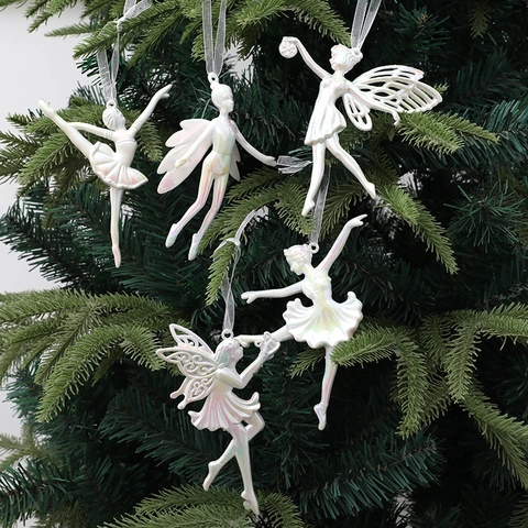 Addobbi Natalizi Appesi Plastica Iridescente Ballerina Di Danza Classica Fata Angelo Ciondoli Decorazioni Albero