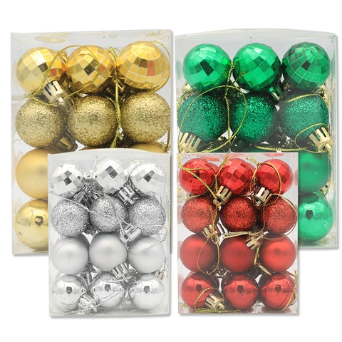 Plastic Christmas Ball Baubles Assorted Texture Glitter Matte Faceted Hanging Ornaments For Holiday Tree Festive Party Home Decor