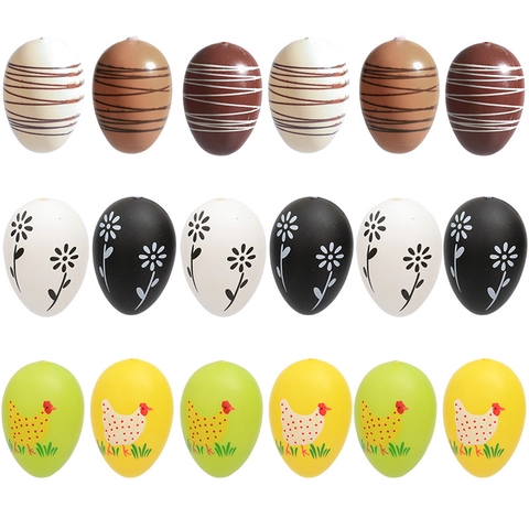 Uova Di Pasqua Decorate Ornamente Sospese In Resina Strisce Floreale Gallina Uova Decorative Per Albero Di Festival Casa