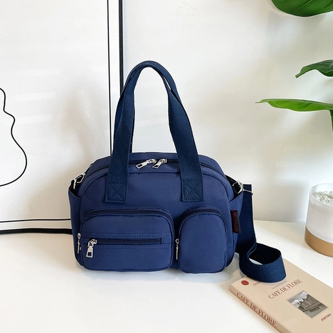 Große Kapazität Nylon Umhängetasche Für Damen Multi Tasche Wasserdichte Handtasche Pendeln Reise Urban Simple Stil Schultertasche