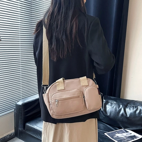 Große Kapazität Nylon Umhängetasche Für Damen Multi Tasche Wasserdichte Handtasche Pendeln Reise Urban Simple Stil Schultertasche