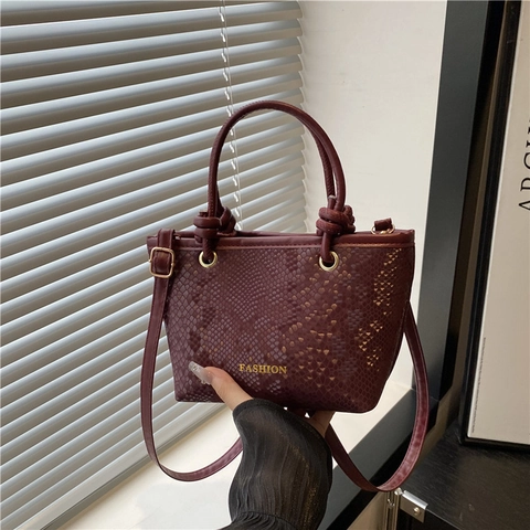 Borsa Sottobraccio in Pelle PU Donna Trama Serpente Grande Capacità Minimalista Borsa a Tracolla a Spalla per Donna Moda Quotidiana