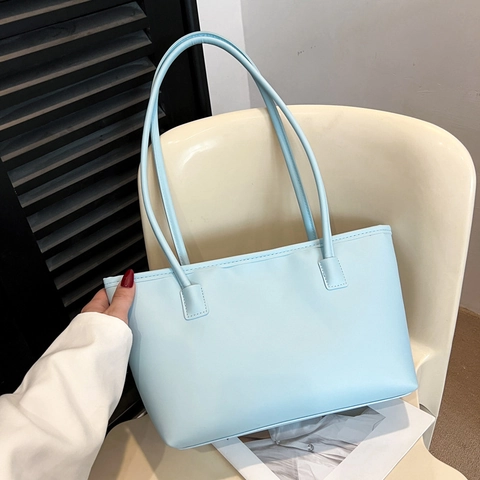 Damen PU Leder Tragetasche Mit Großem Fassungsvermögen Minimalistische Urbane Umhängetasche Für Arbeit Shopping Multifunktionshandtasche