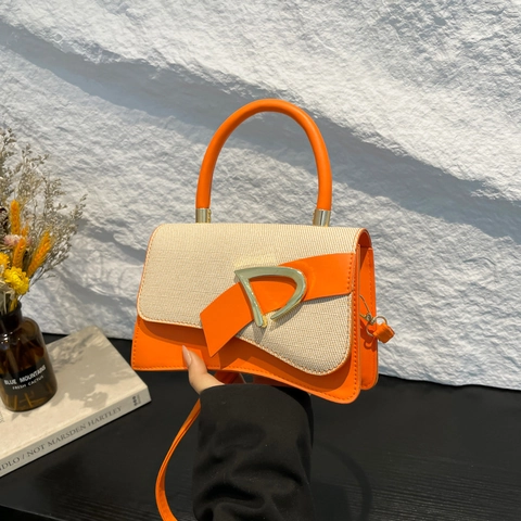 Borsa Da Donna In Pelle PU Patchwork Intrecciato Fibbia In Metallo Fondo Curvo Vintage Pendolare Borsa A Tracolla