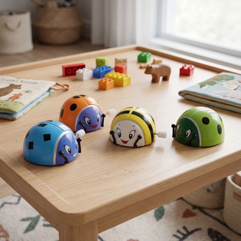 Giocattoli a Carica a Forma di Coccinella per Bambini Scarabeo Che Si Capovolge Animale Carino Gioco Educativo Interattivo Regalo