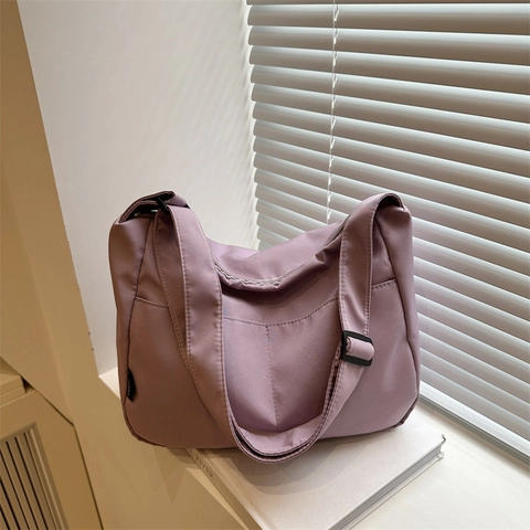 Borsa A Tracolla In Nylon Minimalista Grande Capacità Borsa Hobo A Spalla Con Tracolla Regolabile Per Donna Casual