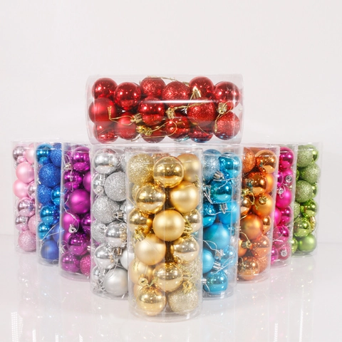 PVC Kerstballen Meerkleurig Glanzend Mat Glitter Kerstboomversiering Ornamenten Voor Feestdagen Partij Bruiloft Decoratie
