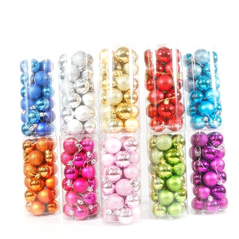 PVC Kerstballen Meerkleurig Glanzend Mat Glitter Kerstboomversiering Ornamenten Voor Feestdagen Partij Bruiloft Decoratie