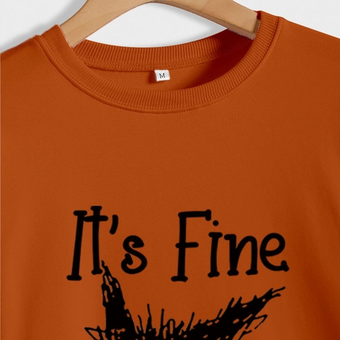 Sweatshirt Femme Imprimé Chat Rigolo Coton Polyester Col Rond Manches Longues Décontracté Pull Ample Haut