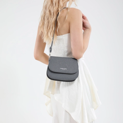 Women Minimalist PU Leather Saddle Bag Stylish Solid Color Shoulder Crossbody Bag With Adjustable Strap Urban Fashion Handbag