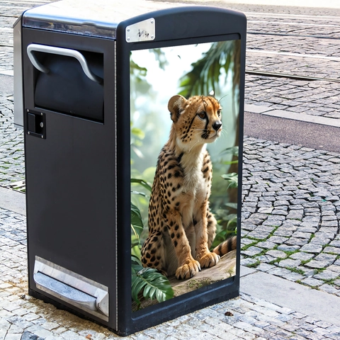 Stickers Muraux Animaux De La Jungle Réalistes PVC Imperméable Autocollant Léopard Raton Laveur Décoration Pour Salon Chambre