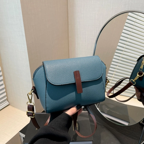 Bolso de Hombro de Cuero PU con Patrón de Lichi Vintage para Mujer Bolso Cuadrado Cruzado Minimalista Retro Color Sólido Con Correa Ajustable Bolso de Moda