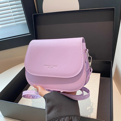 PU Leren Saddle Crossbody Tas Voor Dames Chique Eenvoudige Schoudertas Met Magnetische Sluiting Vintage Messenger Bag