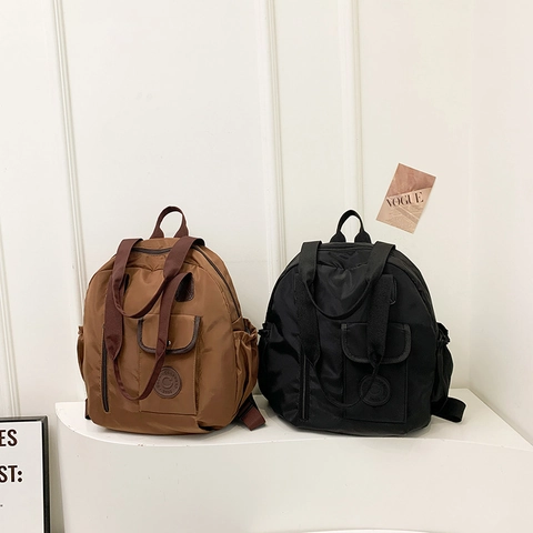 Dames Grote Capaciteit Nylon Rugzak Stedelijk Minimalistisch Multi-Pocket Casual Reistas Handtas Rugzak Voor Woon-werkverkeer