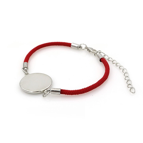 Bracciale In Corda Intrecciata Con Ciondolo In Lega Vetro Silhouette Strega Principessa Regolabile Per Donne Gioielli Halloween