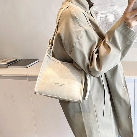 Bolso de Hombro de Cuero PU Retro para Mujer Gran Capacidad Bolso Hobo Tote Con Correa Ajustable Para Viaje Diario