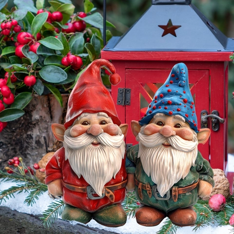 Christmas Garden Stakes PVC Flat Decorative Signs Vintage Santa Gnome Snowman Outdoor Yard Lawn Ornaments Holiday Garden Decor