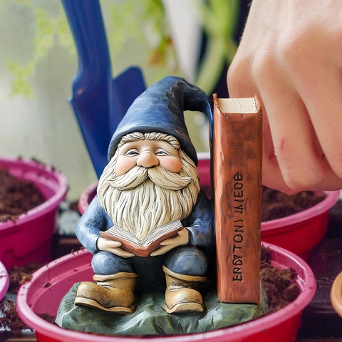 2D Flat PVC Garden Gnome Stakes Outdoor Yard Mushroom Fairy Decorative Signs Landscape Plant Pot Ornaments Garden Accessories