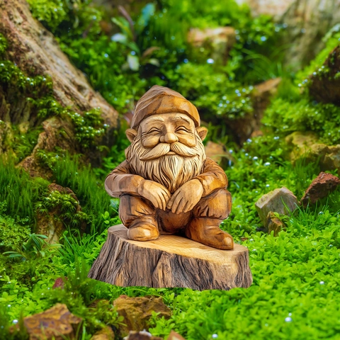 Fantasy Garden Stakes Outdoor 2D Flat Gnome Fairy Girl Mushroom House Tree Face PVC Garden Decor Lawn Yard Ornaments