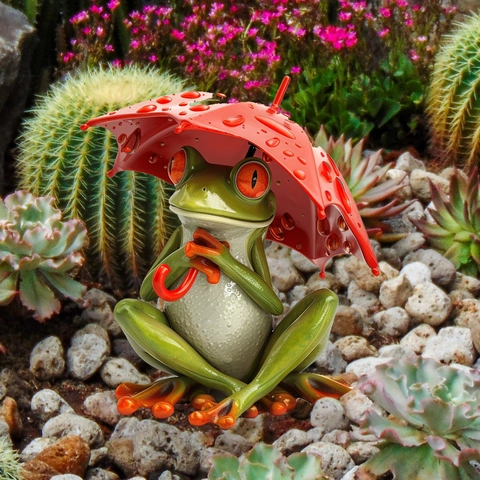 Estacas Decorativas De Jardín De Animales PVC Planas Arte De Patio Exterior Adornos De Paisaje Rana Erizo Panda Rojo